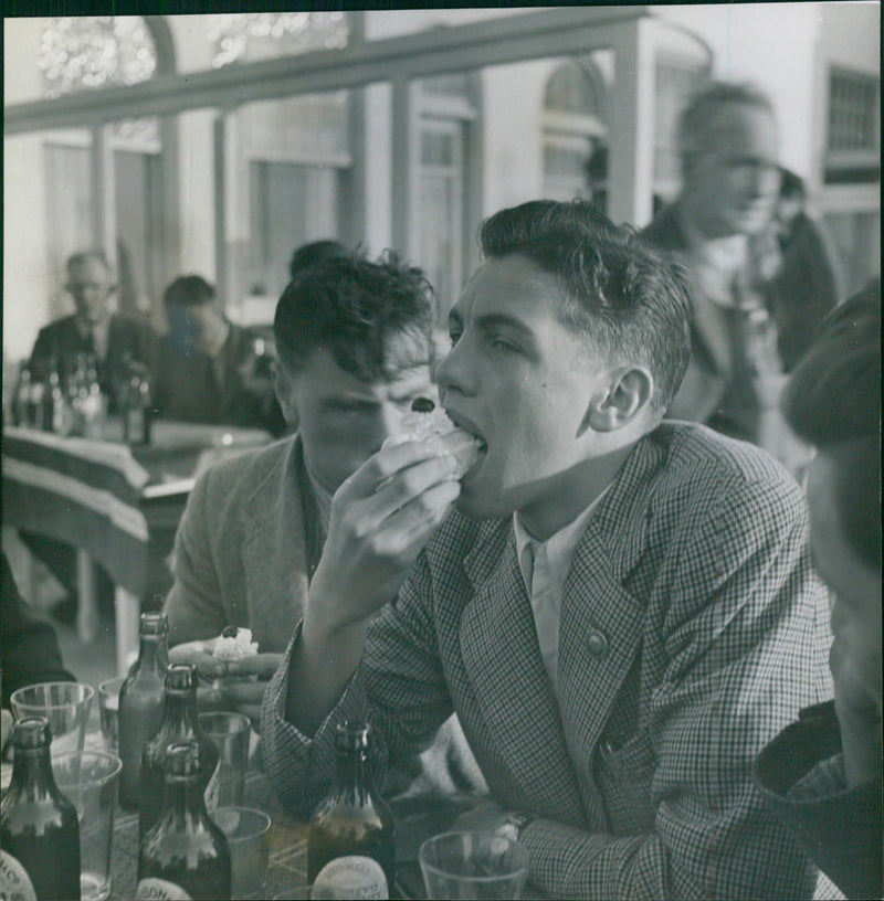 Cake and beers - Vintage Photograph