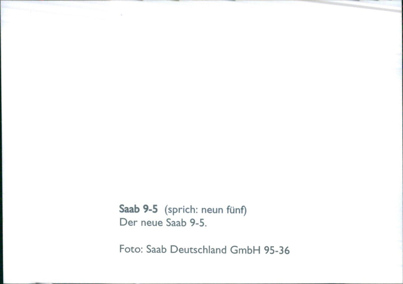 Saab 9-5 - Vintage Photograph