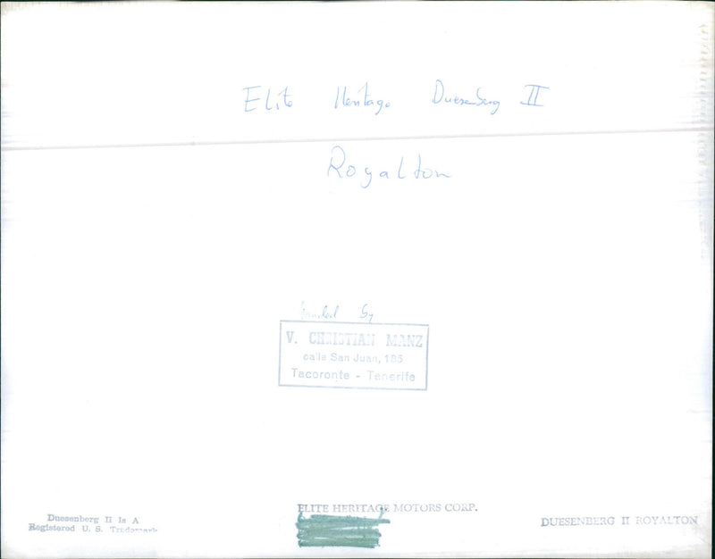 1982 Duesenberg II Royalton - Vintage Photograph