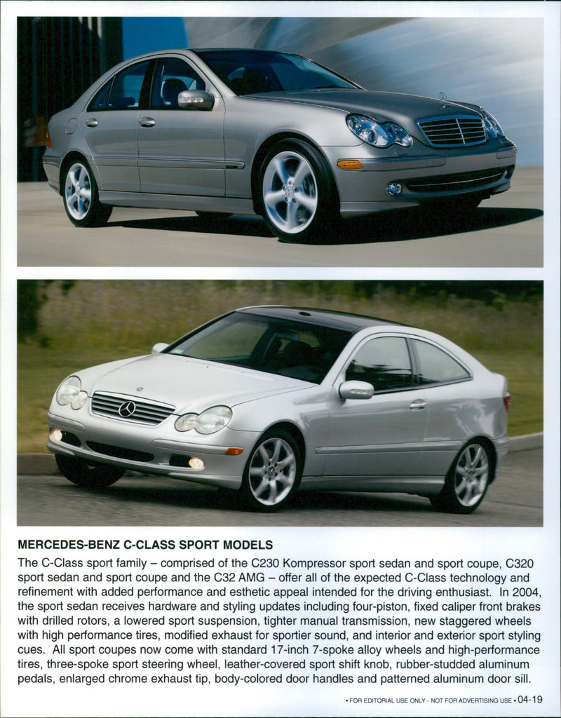 2004 Mercedes-Benz  C-Class Sport Models - Vintage Photograph