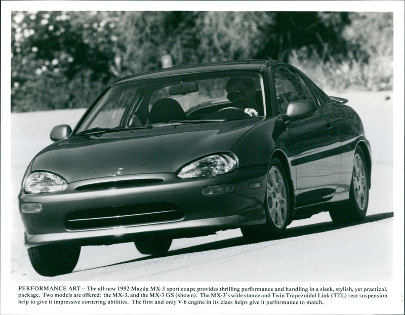 1992 Mazda MX-3 sport coupe - Vintage Photograph