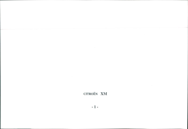 Citroen XM - Vintage Photograph