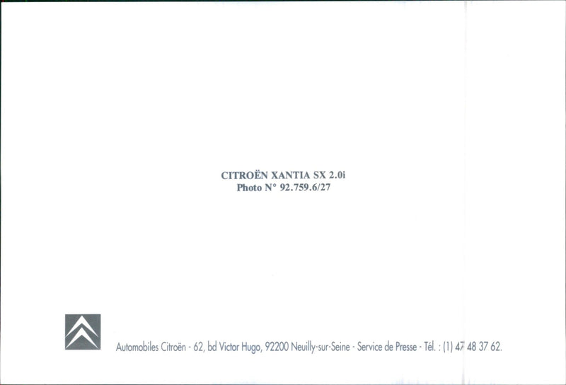 CITROËN XANTIA - Vintage Photograph