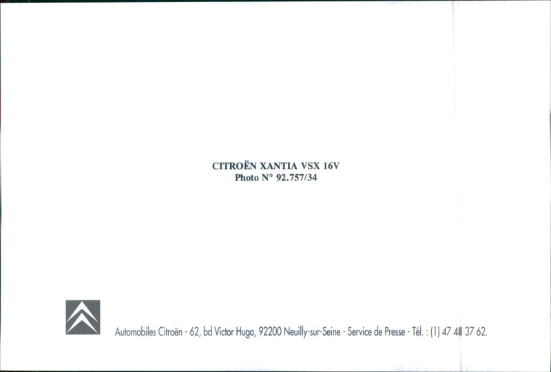 CITROËN XANTIA VSX 16V - Vintage Photograph