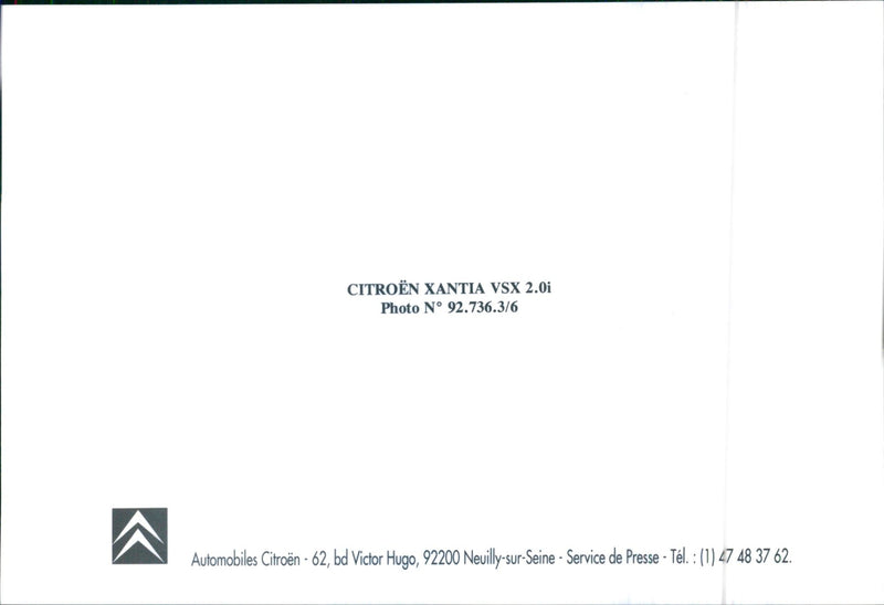 CITROËN XANTIA VSX 2.0i - Vintage Photograph