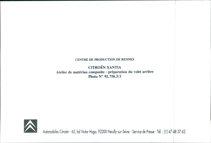 CITROËN XANTIA - Vintage Photograph