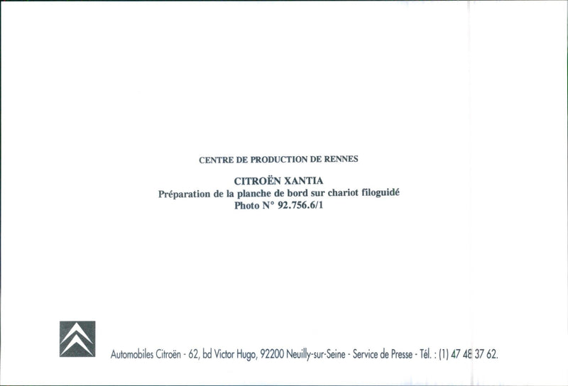 CITROËN XANTIA - Vintage Photograph