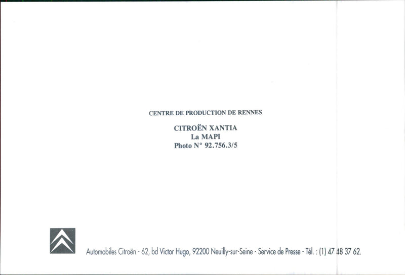 CITROËN XANTIA - Vintage Photograph