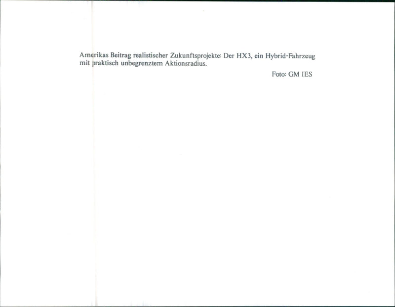 GM HX3 Hybrid Van - Vintage Photograph