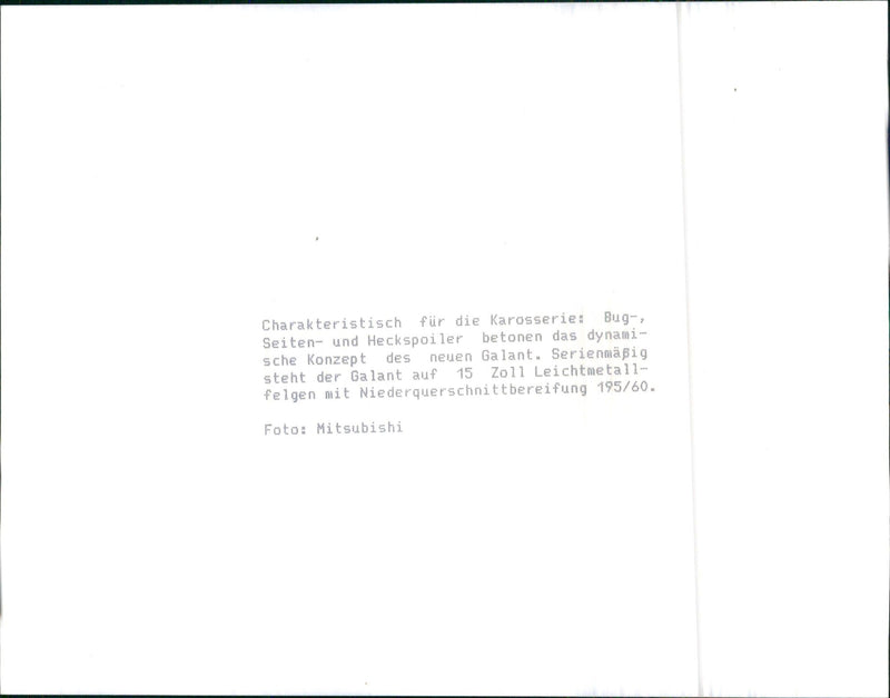 1988 Mitsubishi Galant - Vintage Photograph