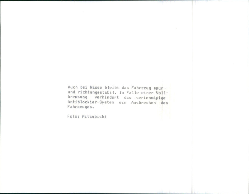 1988 Mitsubishi - Vintage Photograph