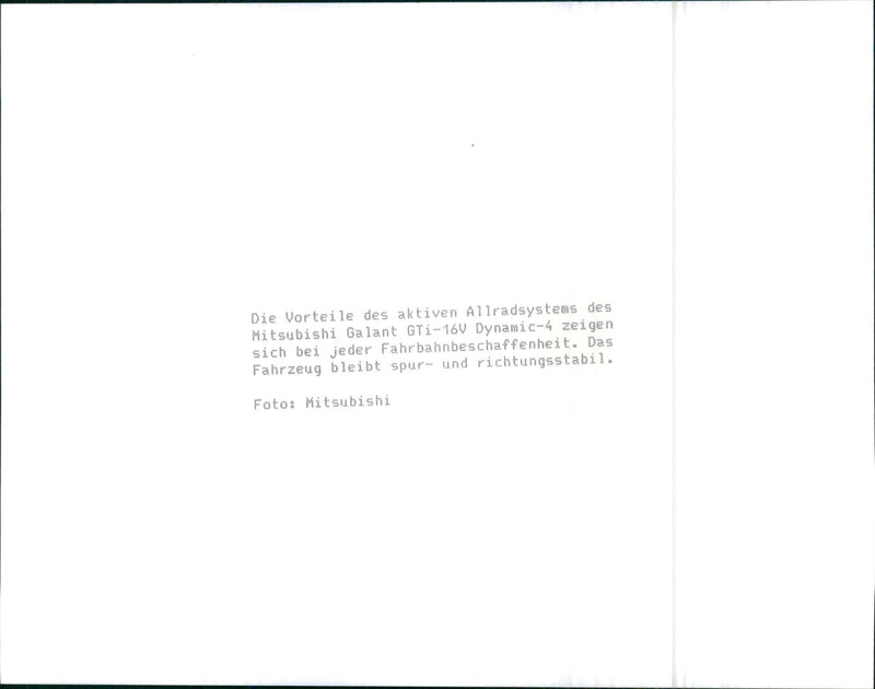 1988 Mitsubishi Galant GTi-16V - Vintage Photograph