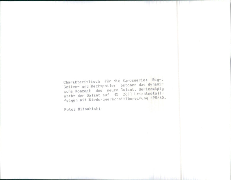 1988 Mitsubishi Galant - Vintage Photograph