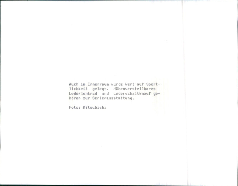 1988 Mitsubishi - Vintage Photograph