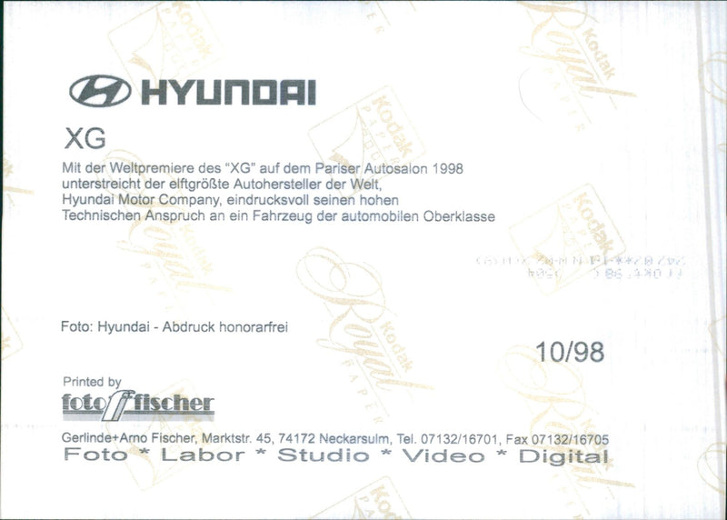 Hyundai XG - Vintage Photograph