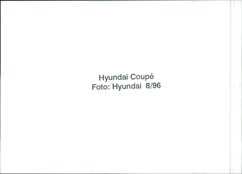Hyundai Coupé - Vintage Photograph