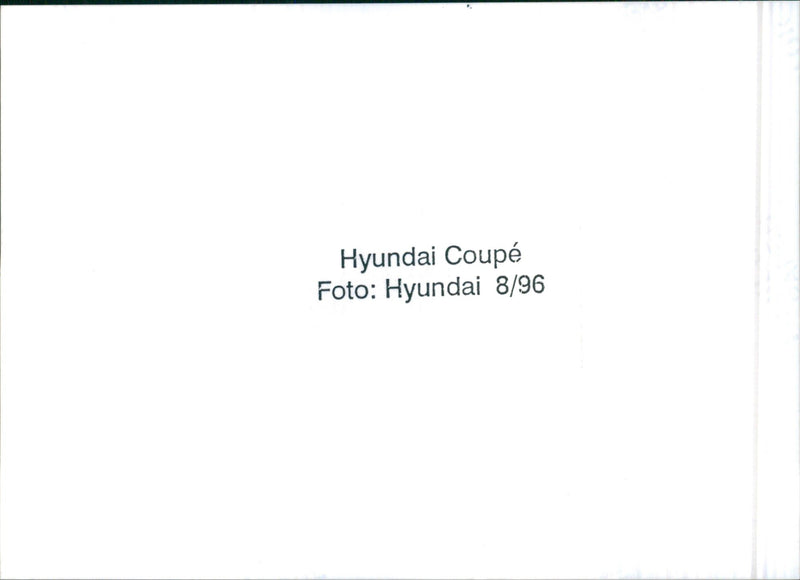 Hyundai Coupé - Vintage Photograph