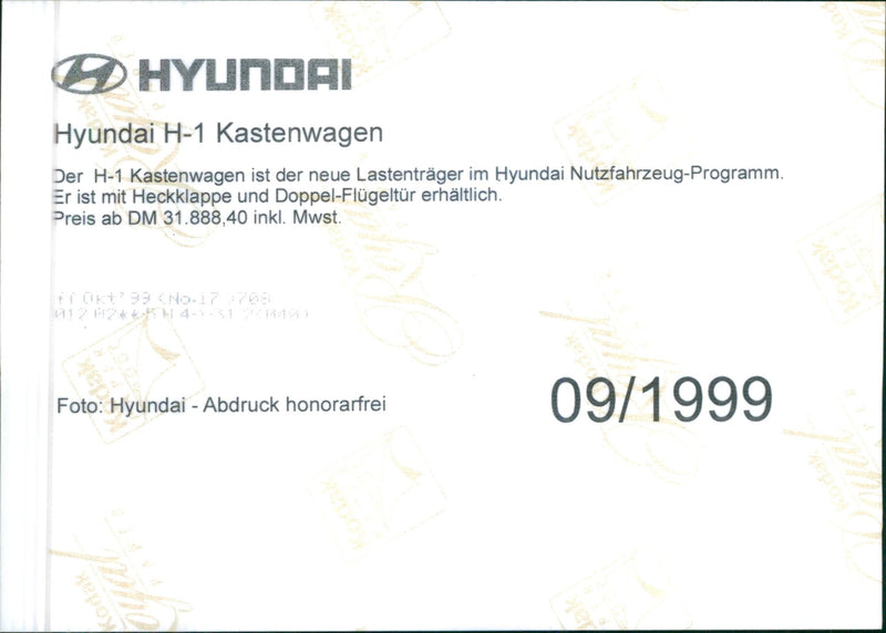 Hyundai H-1 - Vintage Photograph