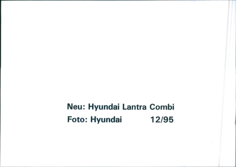 Hyundai Lantra Combi - Vintage Photograph