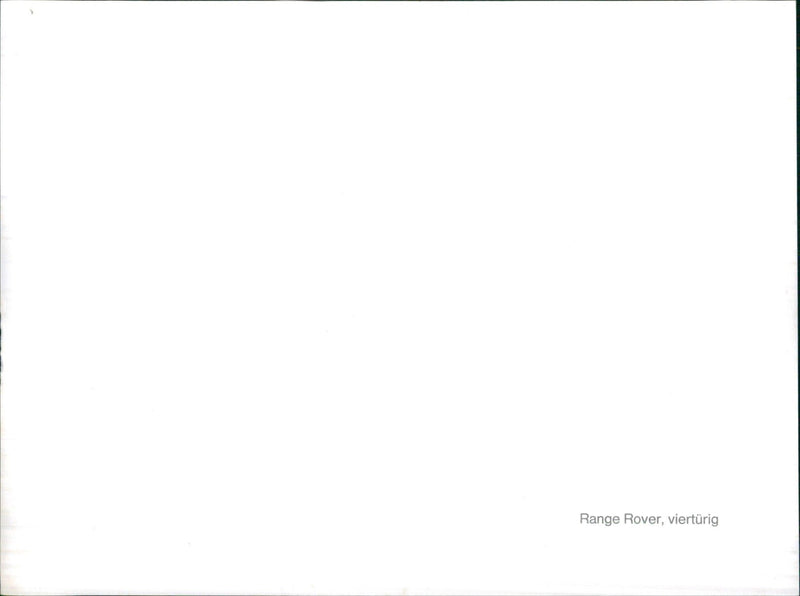 Range Rover - Vintage Photograph