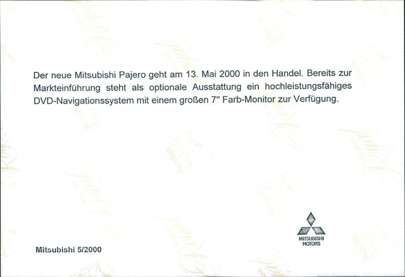 Mitsubishi Pajero - Vintage Photograph