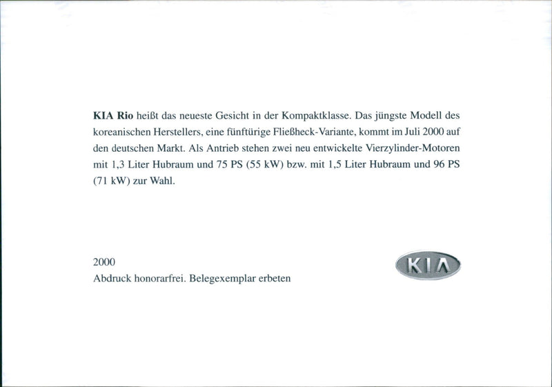 KIA Rio - Vintage Photograph