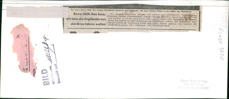 Rover 3500 - Vintage Photograph