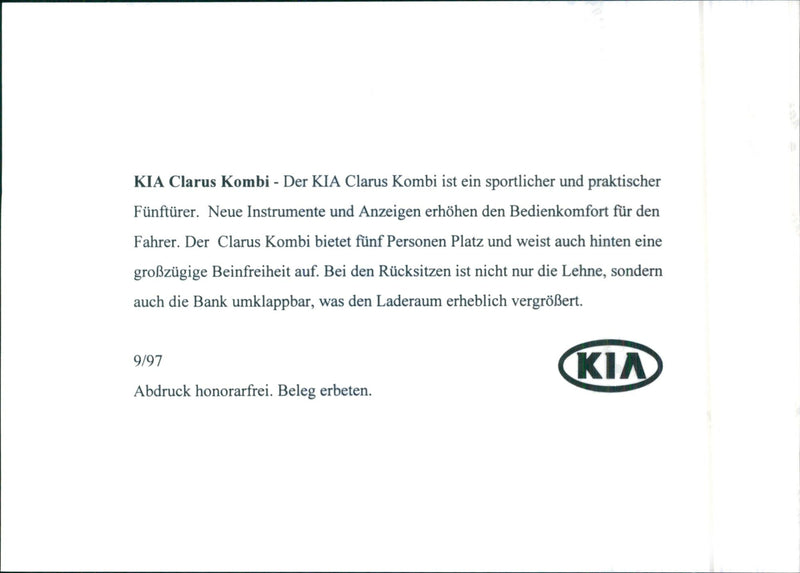 KIA 1997 - Vintage Photograph