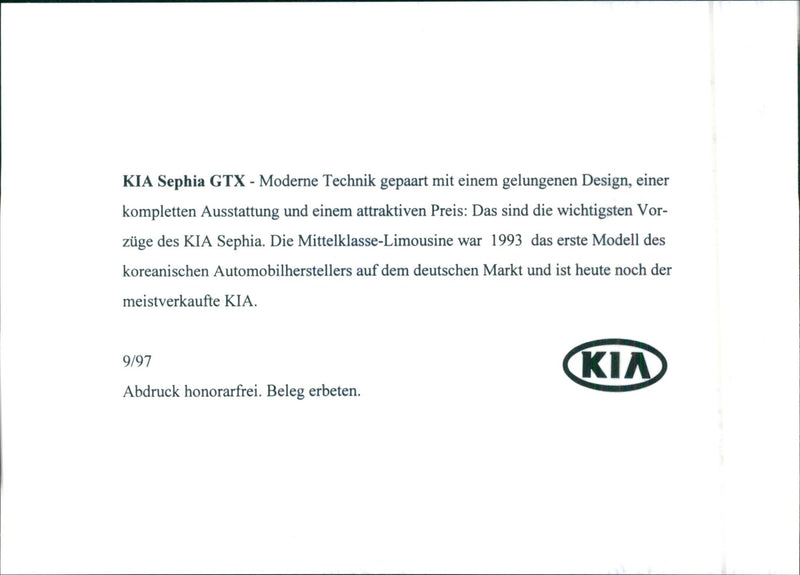 KIA 1997 - Vintage Photograph