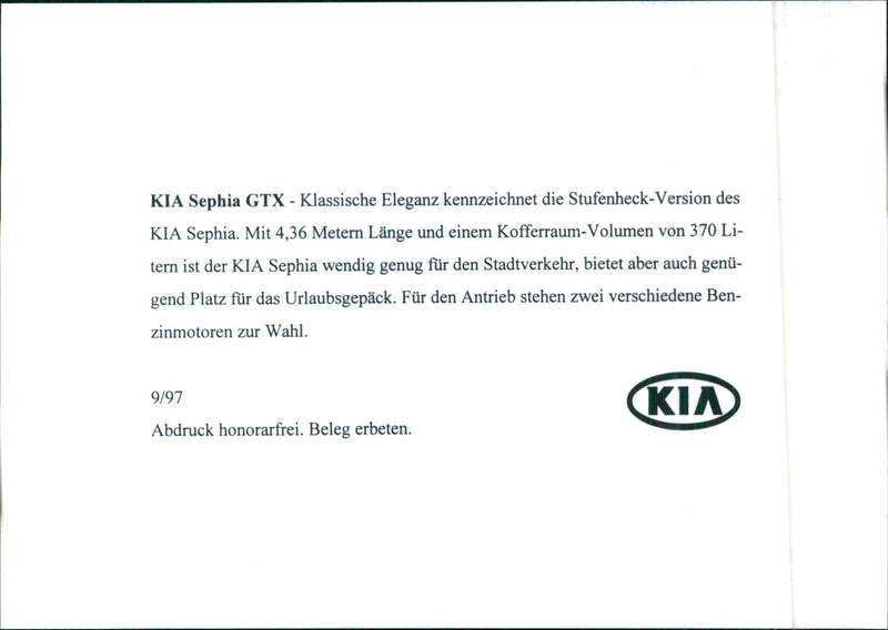 KIA 1997 - Vintage Photograph