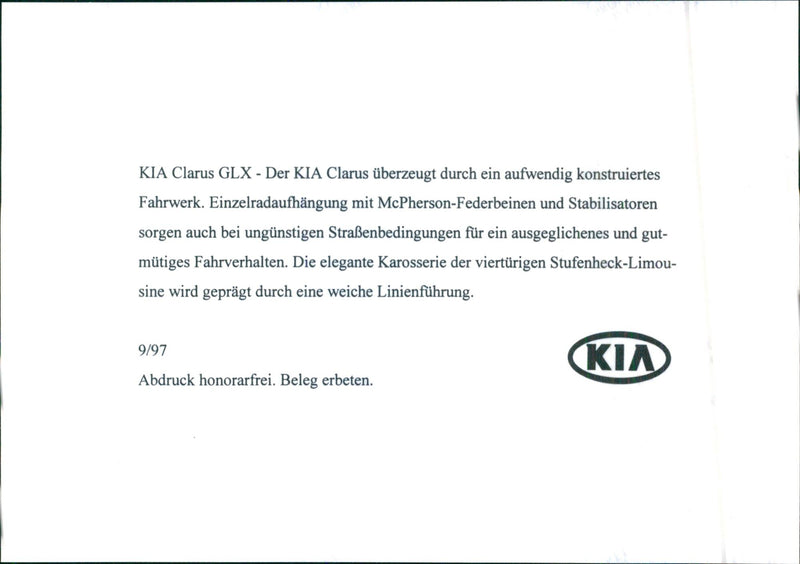 KIA 1997 - Vintage Photograph