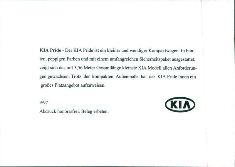 KIA 1997 - Vintage Photograph