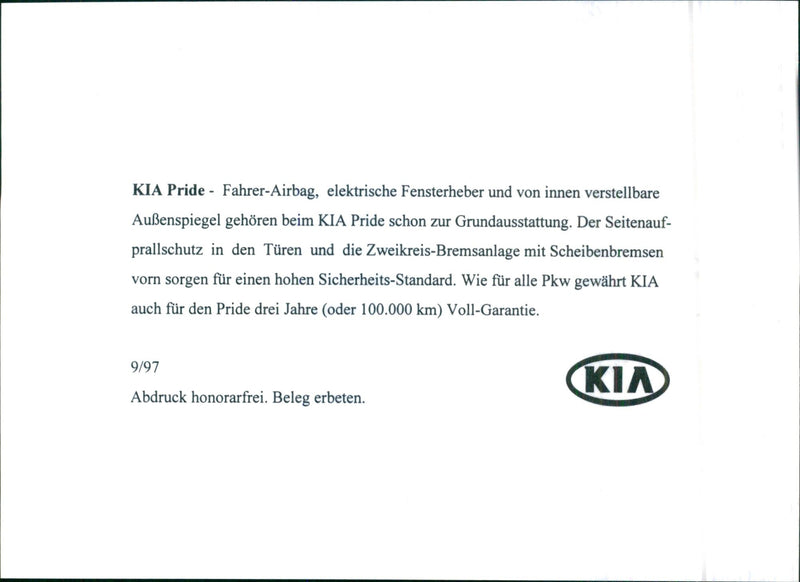KIA 1997 - Vintage Photograph