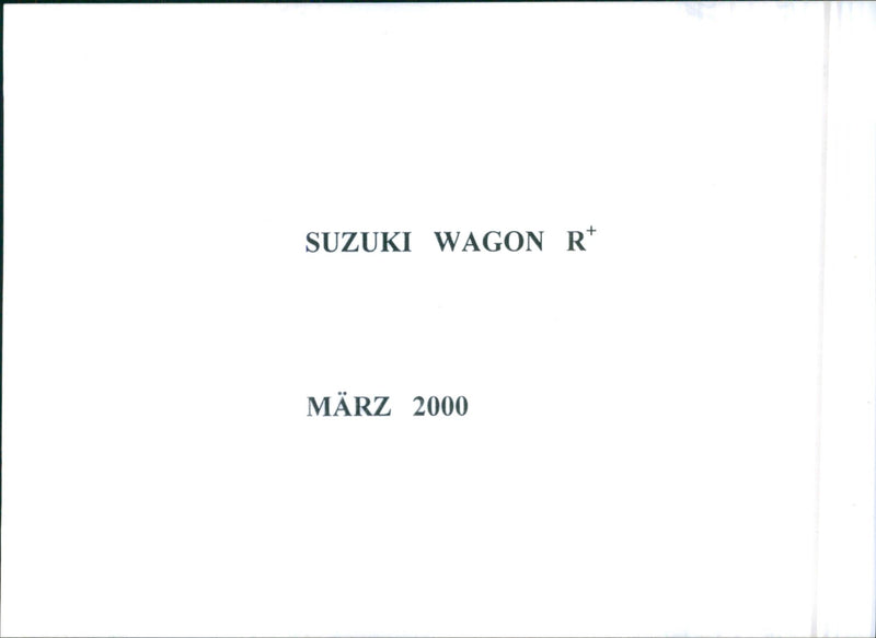 Suzuki Wagon R+ 2000 - Vintage Photograph