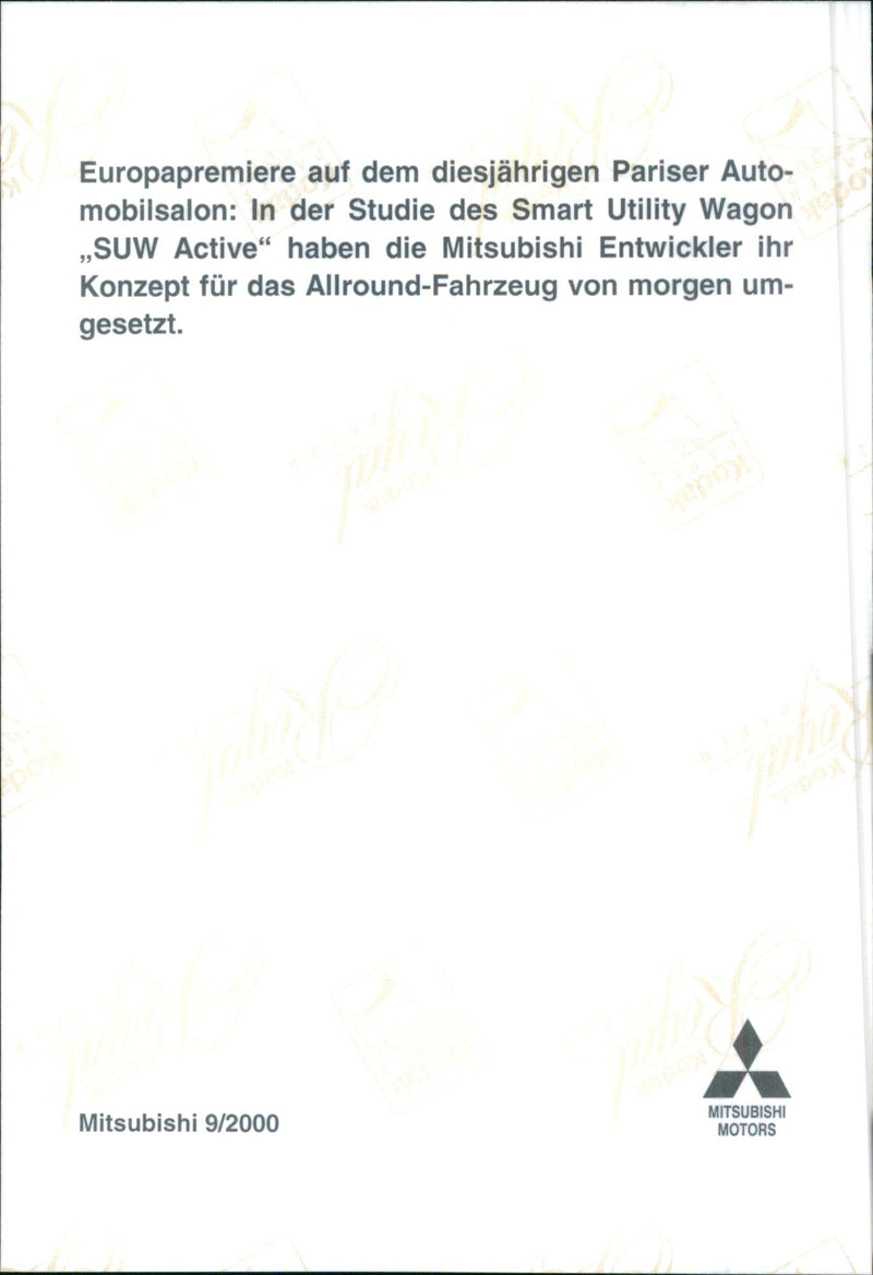 Mitsubishi SUW 2000 - Vintage Photograph