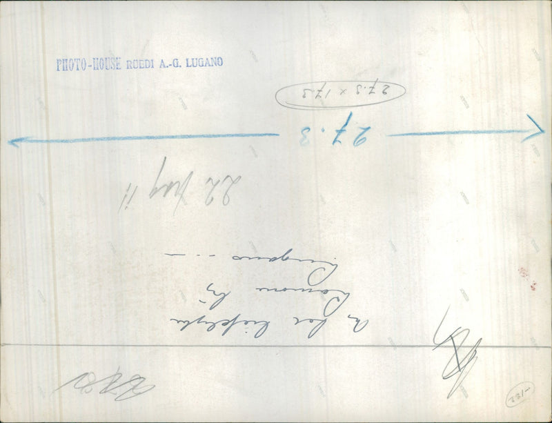 Lake-side terrace - Vintage Photograph