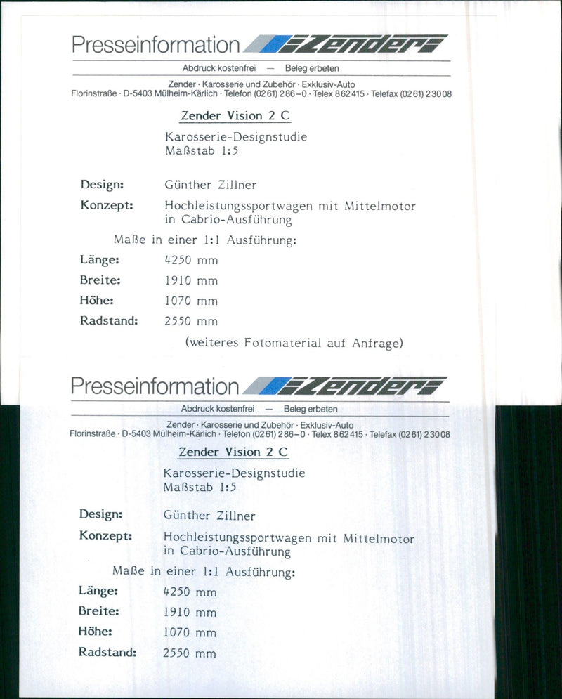 Zender Vision 2 C - Vintage Photograph