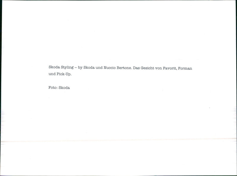 1992 Skoda Releases - Vintage Photograph