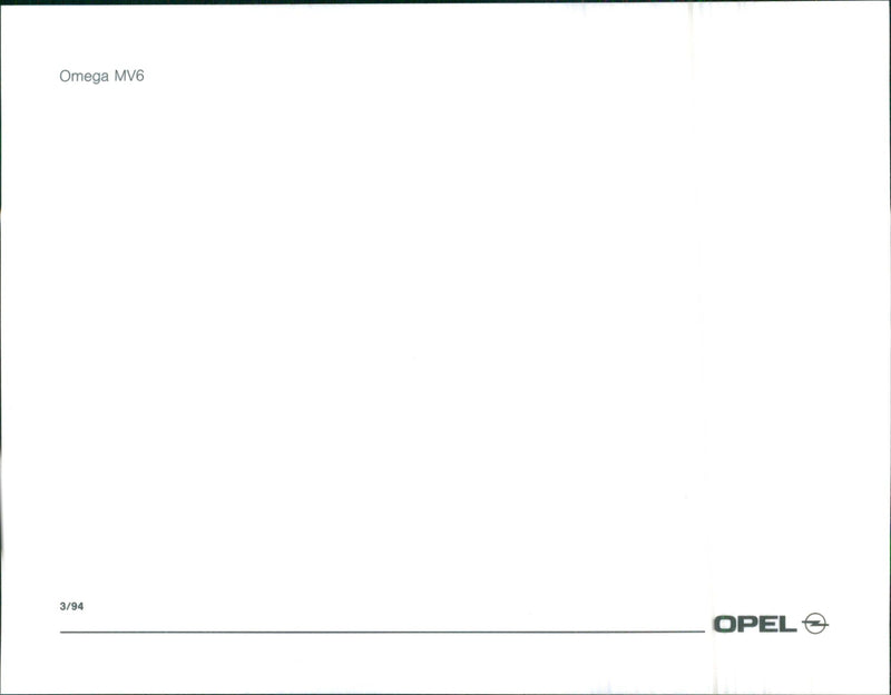 Opel Omega - Vintage Photograph