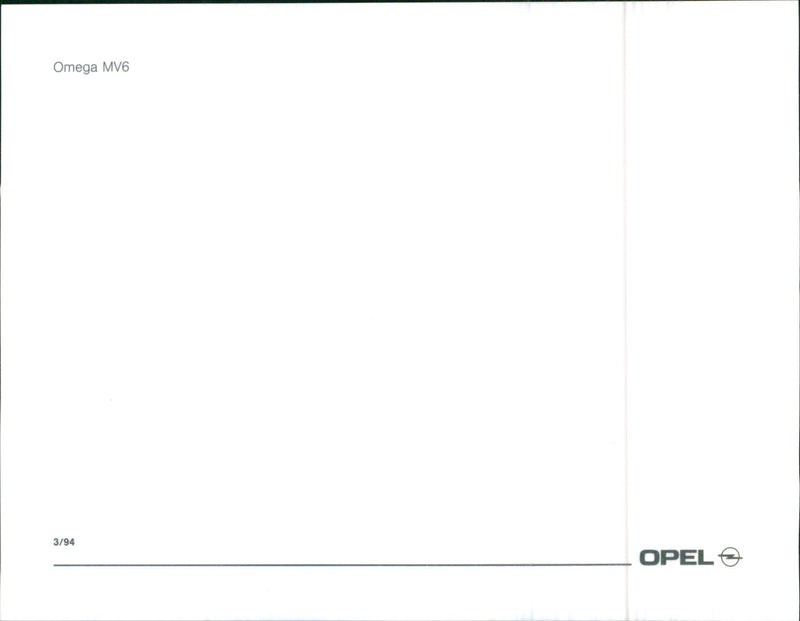 Opel Omega - Vintage Photograph