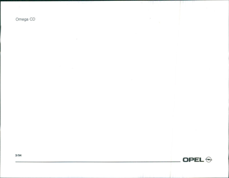 Opel Omega - Vintage Photograph