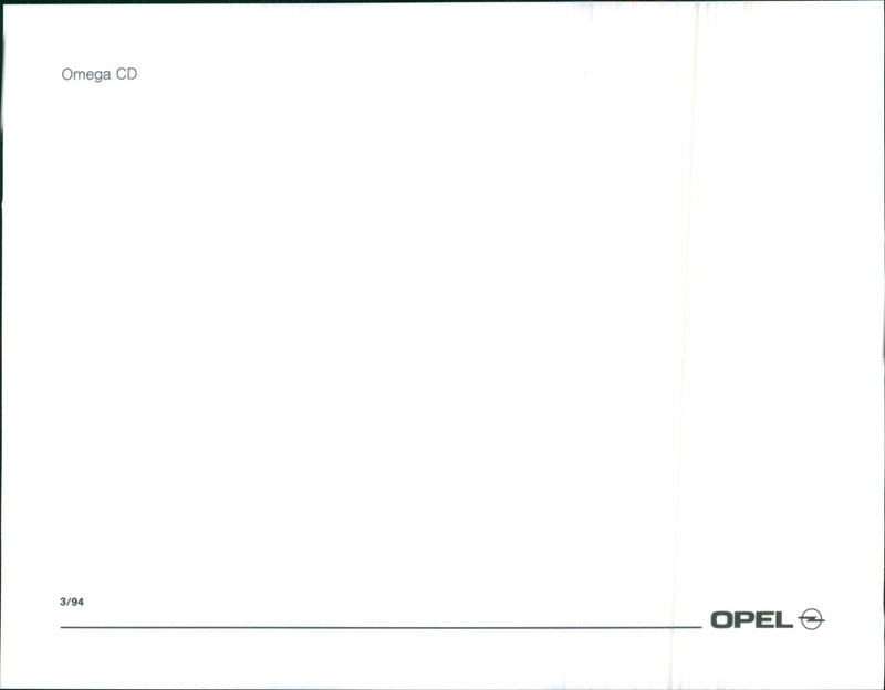 Opel Omega - Vintage Photograph