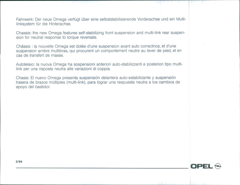 Opel Omega - Vintage Photograph