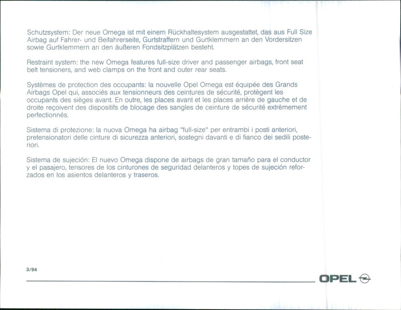 Opel Omega - Vintage Photograph