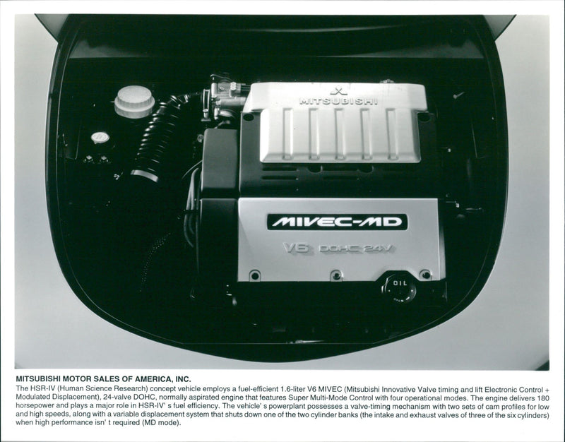 Mitsubishi HSR-IV - 1.6-Liter V6 MIVEC Engine - Vintage Photograph
