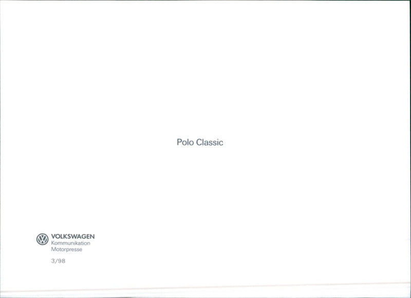 VW Polo Classic - Vintage Photograph