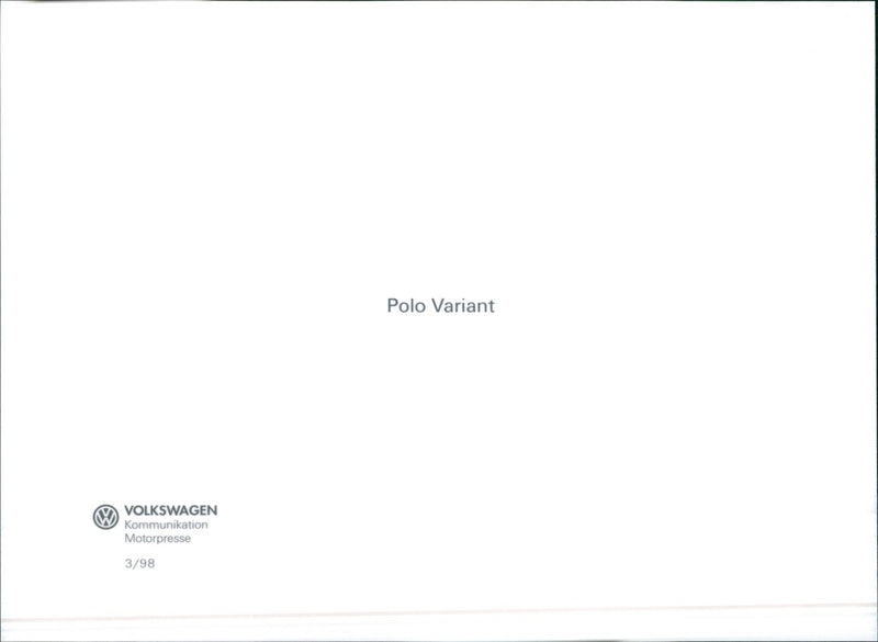 VW Polo Variant - Vintage Photograph