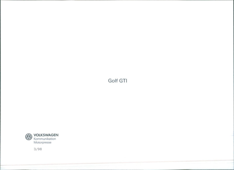 VW Golf GTI - Vintage Photograph