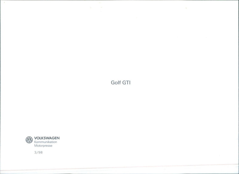 VW Golf GTI - Vintage Photograph