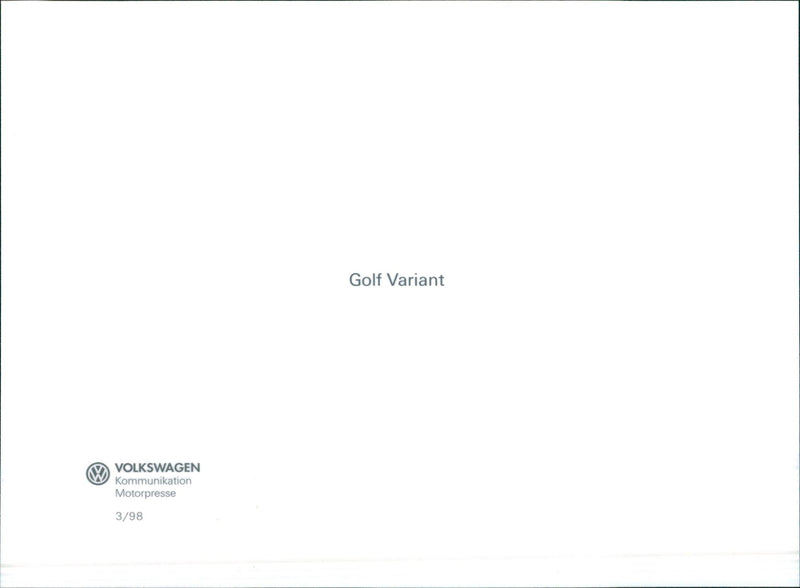 VW Golf Variant - Vintage Photograph